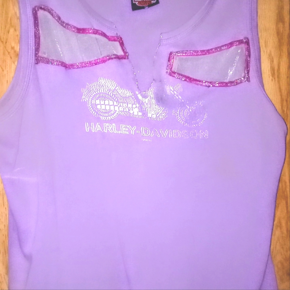 ⭐Official Harley Davidson Tank. It's been modified. 2 openings to view breasts
